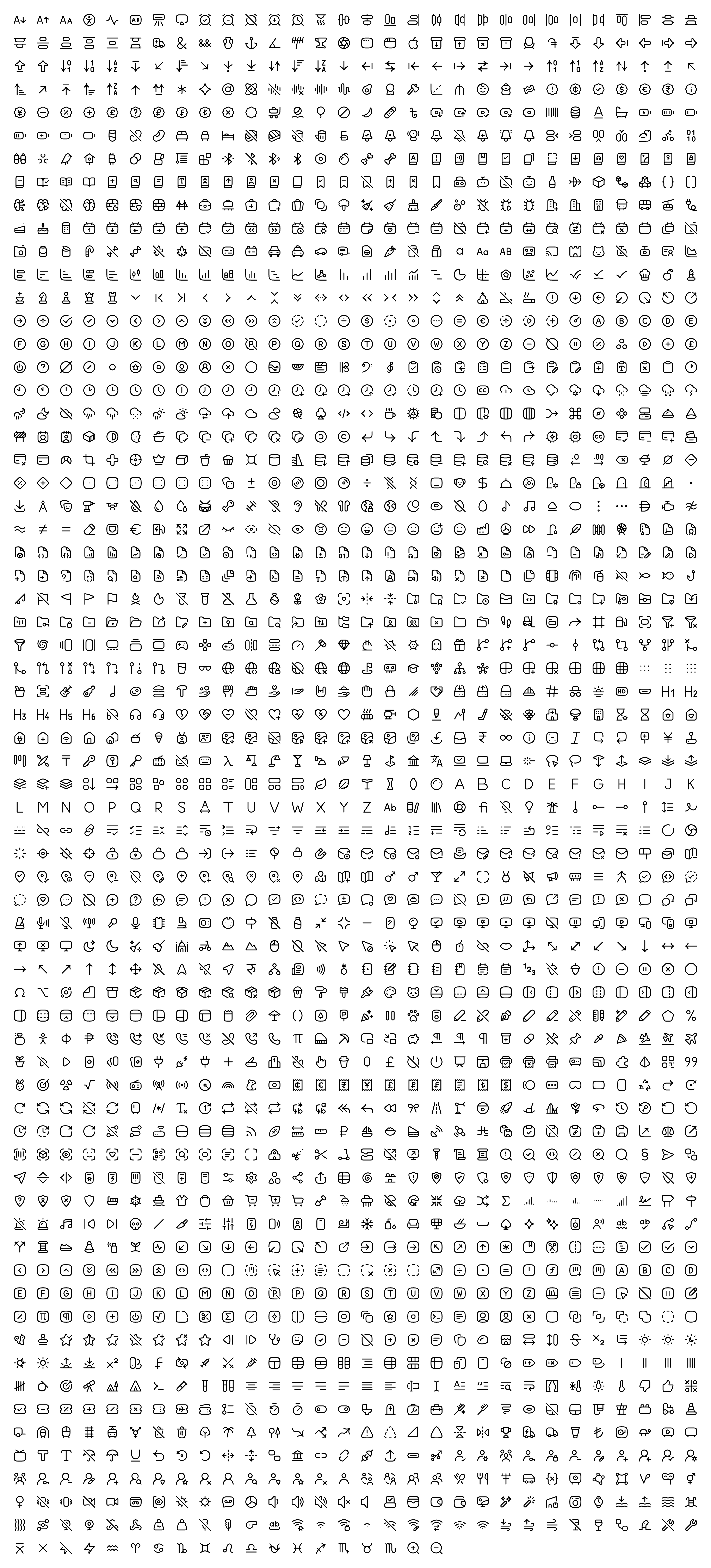 All Vadivam icons